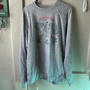 Cactus crew neck sweater. Size XL